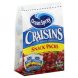 Craisins 100 calorie packs cranberries sweetened dried Calories