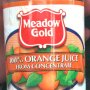 Meadow Gold 100% pure orange juice from concentrate with calcium Calories