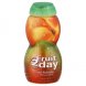 Fruit2day 100% juice blend real fruit bits, mango peach Calories
