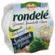 rondele spreadable cheese gourmet, reduced fat, spinach & garlic