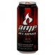 AMP ENERGY relaunch energy supplement burst of orange citrus Calories