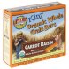carrot raisin whole grain bars earth 's best kidz/whole grain bars