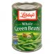 Libbys whole green beans blue lake Calories