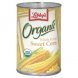 Libbys organic sweet corn whole kernel Calories