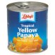 tropical yellow papaya in light syrup and passion fruit juice
