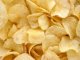 snacks, potato chips, plain, made with partially hydrogenated soybean oil, unsalted