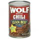 chili, lean beef, no beans