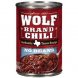 Wolf brand chili no beans Calories