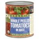 Woodstock Farms organic whole peeled tomatoes in juice Calories