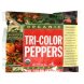 organic tri-color peppers