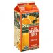 organic 100% pure orange juice pulp free