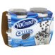 yogurt lowfat, with oreo cookie pieces, cookies 'n cream
