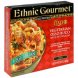 Ethnic Gourmet taste of italy vegetarian osso buco with fettuccini, mild Calories
