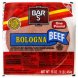 Bar S Foods Co. beef bologna lunchmeat 1 lb Calories