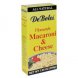 DeBoles homestyle macaroni & cheese pasta dinners Calories