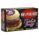 thick & beefy beef patties 100% pure, 1/3 pound, homestyle