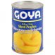 Goya sliced peaches in heavy syrup, yellow cling Calories