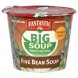 Fantastic Foods five bean soup big cup soup cups Calories