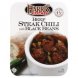 steak chili beef, with black beans