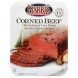 corned beef brisket old-fashioned cure, with juices & coated with spices