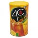 4C iced tea mix with sugar and natural lemon flavor Calories