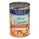 Americas Choice sliced carrots no salt added Calories