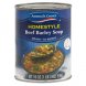 Americas Choice homestyle soup beef barley Calories
