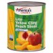 Americas Choice peach slices lite, yellow cling Calories
