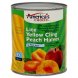 Americas Choice lite yellow cling peach halves in pear juice Calories