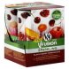 v8 campbells v-fusion vegetable and fruit juice sparkling, black cherry pomegranate Calories