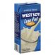 WestSoy	 low fat vanilla Calories
