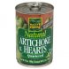 natural artichoke hearts quartered