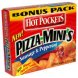 Hot Pockets sausage and pepperoni pizza minis Calories