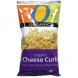 organic cheese curls with organic white cheddar cheese