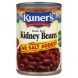 kidney beans dark red, no salt added