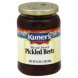 Kuners pickled beets sliced sweet Calories