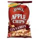 apple chips crispy, cinnamon