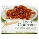 lean gourmet spaghetti and meat sauce with mushroom and basil
