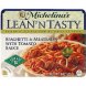 lean ' n tasty spaghetti & meatballs with tomato sauce
