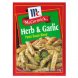 McCormick & Company, Inc. pasta sauce blend herb & garlic Calories