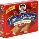 Quaker fruit & oatmeal cereal bars strawberry cheesecake Calories