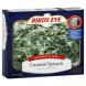 Birds Eye fresh frozen vegetables & sauce creamed spinach with real cream sauce Calories