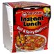 instant lunch ramen noodles with vegetables hot & spicy beef