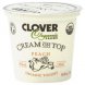Clover Organic Farms organic farms yogurt organic, cream on top, peach Calories
