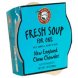 fresh soup for one, new england clam chowder