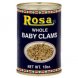 Rosa whole baby clams Calories
