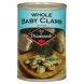 baby clams whole, in brine