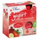 Plum Organic yogurt mish mash yogurt smoothie organic, fruit & veggie, berry banana beet, tots Calories
