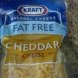 Kraft kraft fat free shredded cheddar Calories