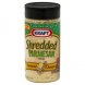 natural cheese cheese shredded parmesan Kraft Nutrition info